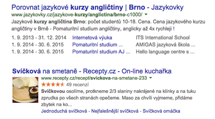 nahľad štruktúrovaných dát